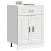 Mueble bajo de cocina Porto madera contrachapada blanca